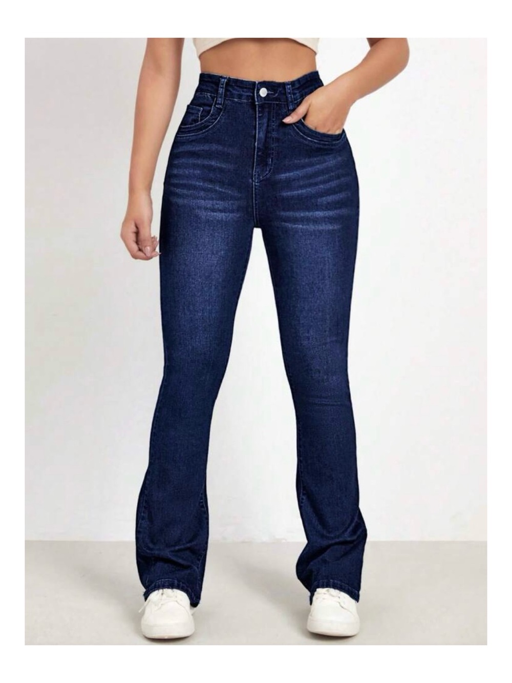 Shein SXY stretch dark wash curve friendly bootcut jeans 6x34 • new!